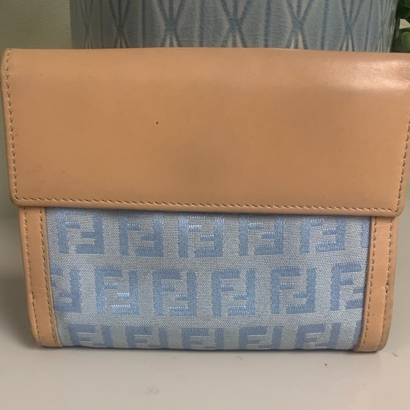 Fendi Zucchino FF Logo Canvas and Leather Wallet - Authentic and GUC - Picture 3 of 16